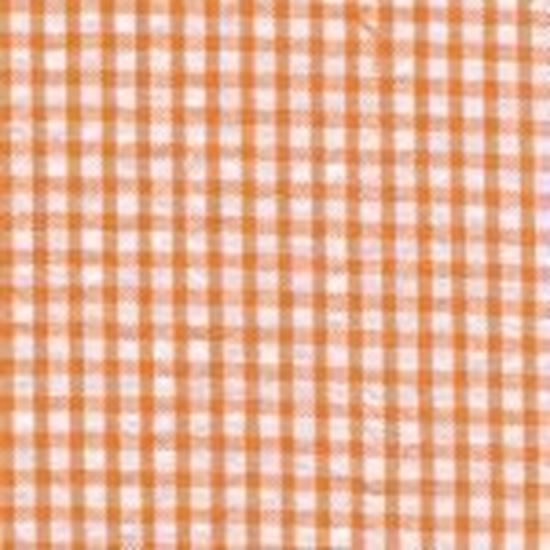 Picture of  Seersucker orange check,100%Cotton 60"wide