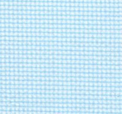 Picture of Seersucker aqua check,100%Cotton 60"wide