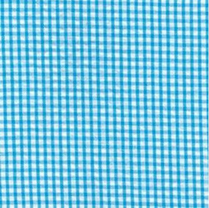 Picture of Seersucker turquoise check,100%Cotton 60"wide