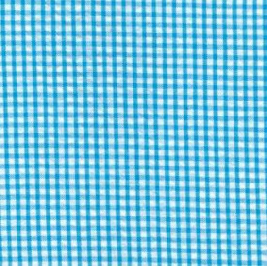 Picture of Seersucker turquoise check,100%Cotton 60"wide