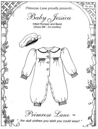 Picture of "Baby Jessica" Infant Romper and Beret sizes Newborn - 24 months