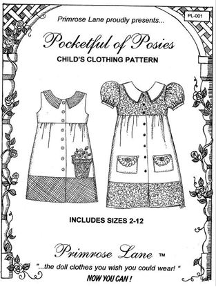 Picture of "Pocketful of Posies" Girl's Dress and Jumper sizes 2 - 12