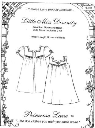 Picture of "Little Miss Divinity" Girl's Smocked Gown and Robe sizes  2 - 12