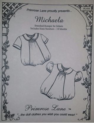 Picture of "Michaela" Smocked Romper for Infants,  sizes Newborn - 18 months