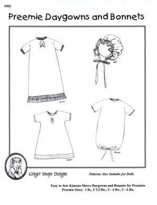 Picture of Preemie Daygowns and Bonnets 