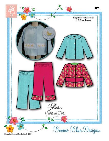 Picture of Jillian #112 Pants & Jacket size 1-4 years 6months-6 years 