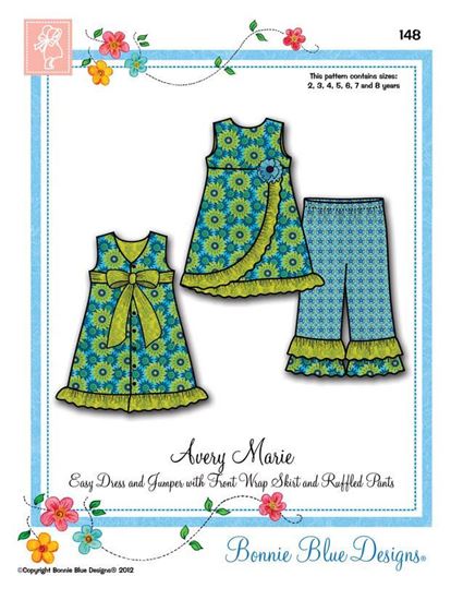 Picture of Avery Marie #148 size:2-8yrs Easy Jumper ,Dress, and Ruffled Pants 