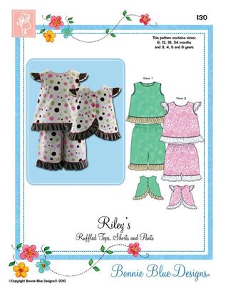 Picture of Riley #130 size:6months-6yrs Ruffled Tops, Shorts and Pants