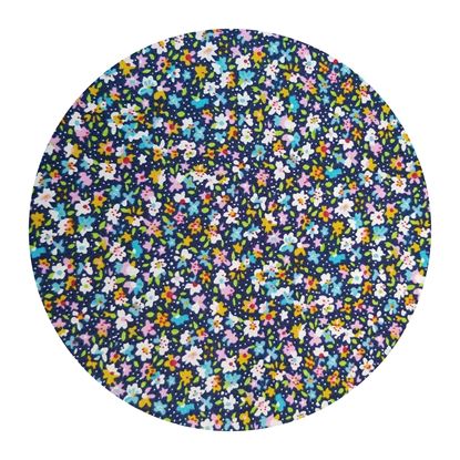 Picture of Floral Print- navy background with pink/white/aqua/yellow flowers