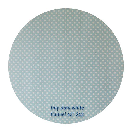 Picture of Flannel baby blue with white dots