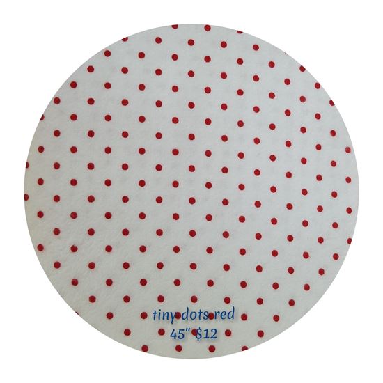 Picture of Flannel white with tiny red dots